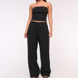 Curve Love sloane low rise Tailored Linen-Blend Pant